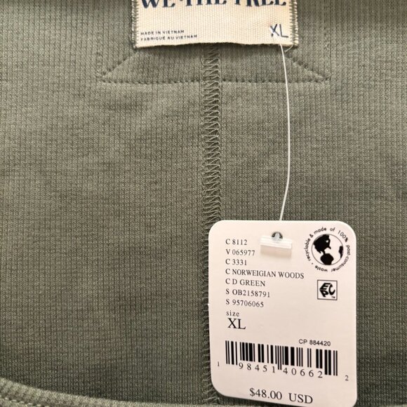 Free People We The Free Hummingbird Long-Sleeve Top NWT * - Picture 6 of 7